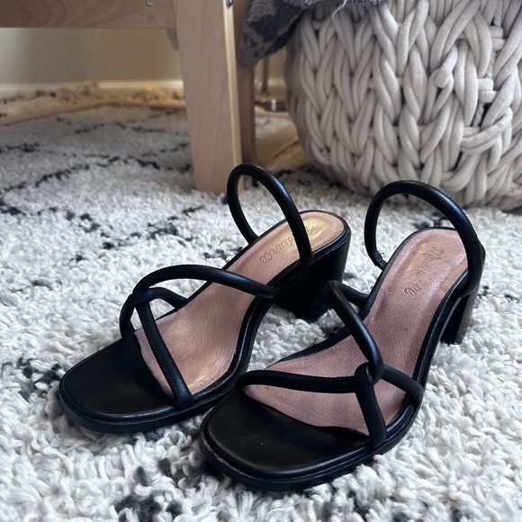 Madewell Tayla Sandal Black Leather  Size 7 - Picture 2 of 7